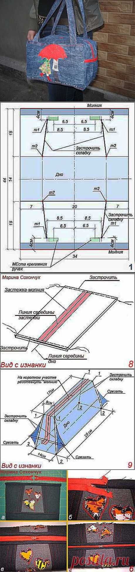 (+1) тема - выкройка к джинсовой сумочке (продолжение к похвастушке)))) | РУКОДЕЛИЕ