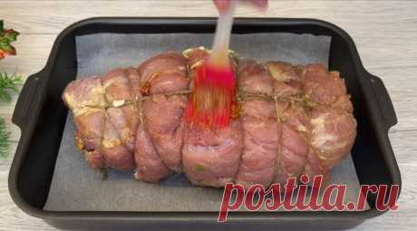Как приготовить мясной рулет из свинины с начинкой в духовке. (делюсь рецептом ) | Еда без повода | Яндекс Дзен