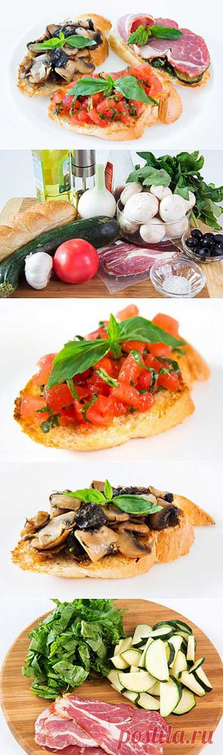 Итальянская брускетта (bruschetta) .