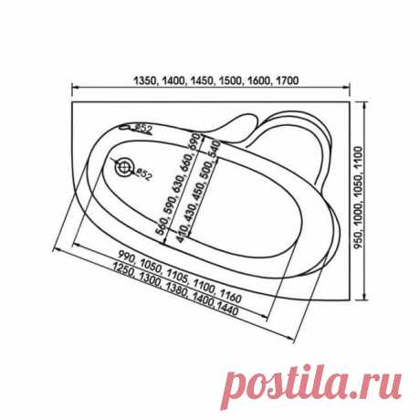 Акриловая ванна Relisan Ariadna 135*95 R купить в интернет-магазине «Нир-Ванна.ру» с доставкой по Нижнему Новгороду