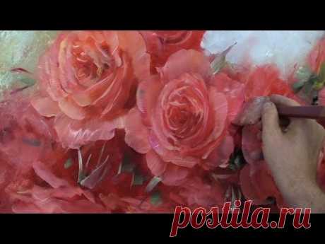 Как написать розы.How to paint roses.Oil painting by Oleg Buiko. Живопись маслом