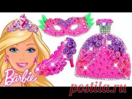 Play Doh Sparkle Barbie Disney Princess Shoes High Heels Dress Mask Play Doh Toys For Kids