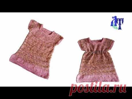 Тунисское вязание. детское платье, мастер-класс оригинальный простой узор
