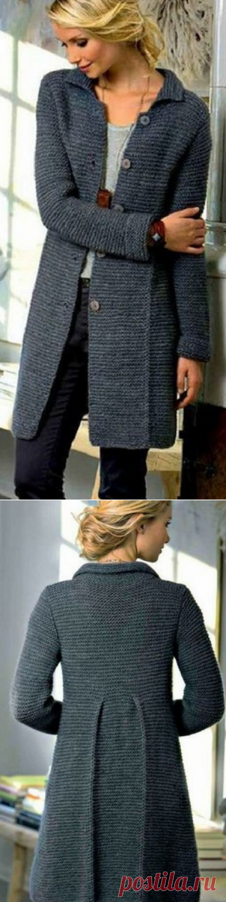 Вязание пальто спицами