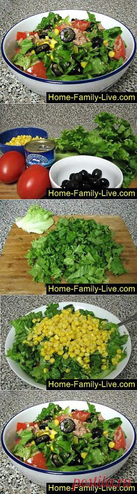 Кулинарные рецепты Салат с тунцом -пошаговый фоторецепт - легкий овощной салат с рыбой