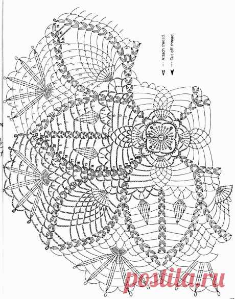 Kira scheme crochet: Diagrams round tablecloth