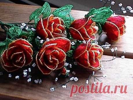 Special Sale 6 Stunning French Beaded Rose's от foreverflowers