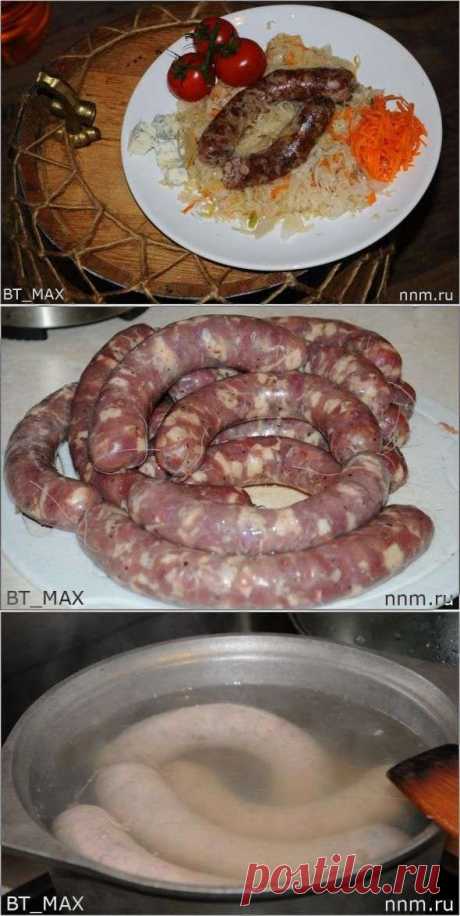 Свино-говяжья домашняя колбаса - пошаговый рецепт с фото