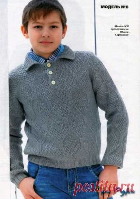 Пуловер мальчику 10 — 12 лет
