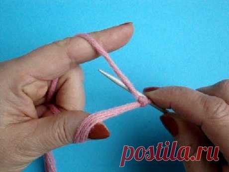 Вязание спицами Урок 13 Итальянский набор  Knitting cast on
