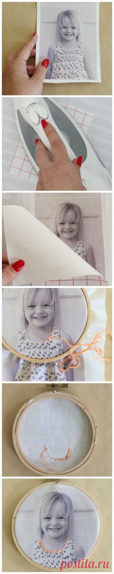 Embroidered Photo Family Portraits