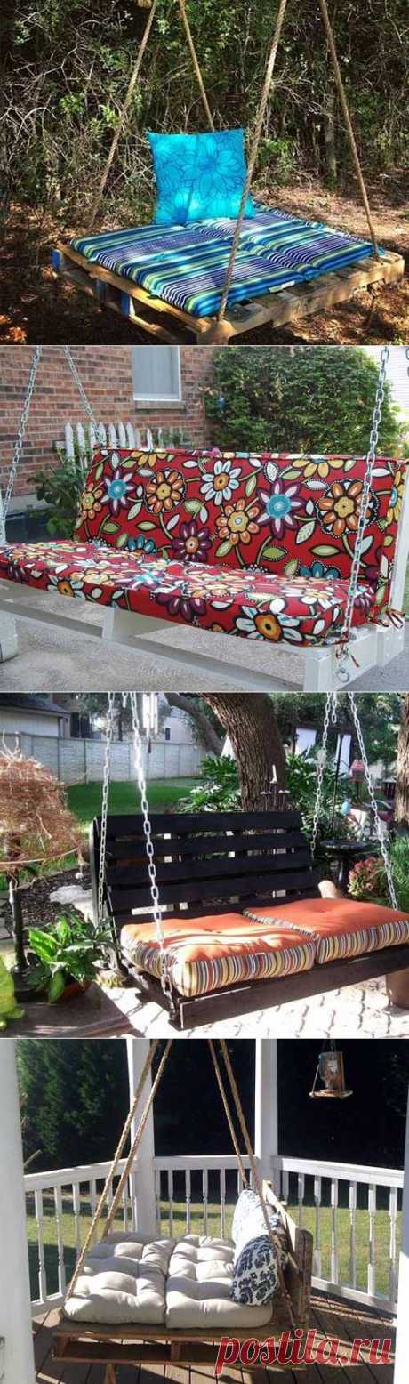 12 Creative Pallet Garden Swings | Home Design DIY