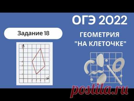 ГЕОМЕТРИЯ ОГЭ задание 18 найти площадь четырехугольника с заданными координатами вершин