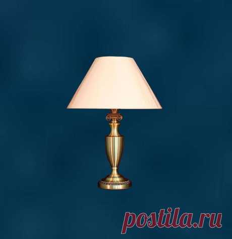 Большая настольная лампа с абажуром – латунь/текстиль купить по цене 35 200 руб. в Москве — интернет магазин chudo-magazin.ru