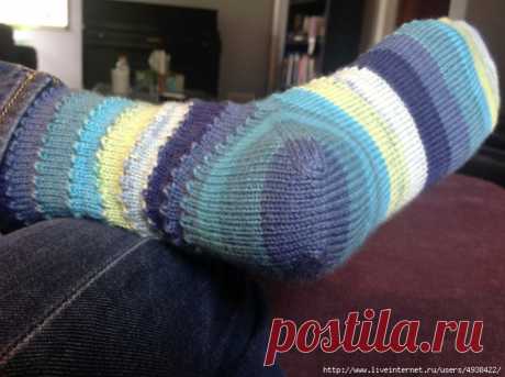 НОСКИ С НЕОБЫЧНОЙ ПЯТКОЙ - ПРАКТИЧНЫЙ СПОСОБ. AFTERTHOUGHT HEEL SOCKS BY LAURA LINNEMAN.