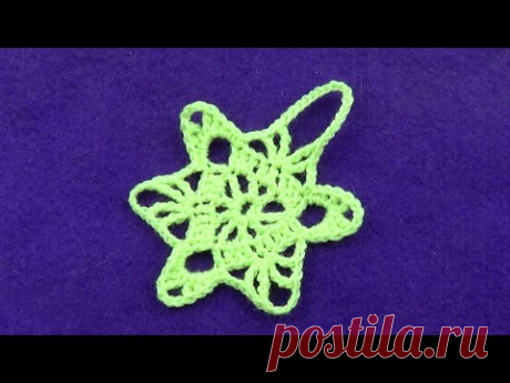 Необычная снежинка с разными лучиками Unusual snowflake