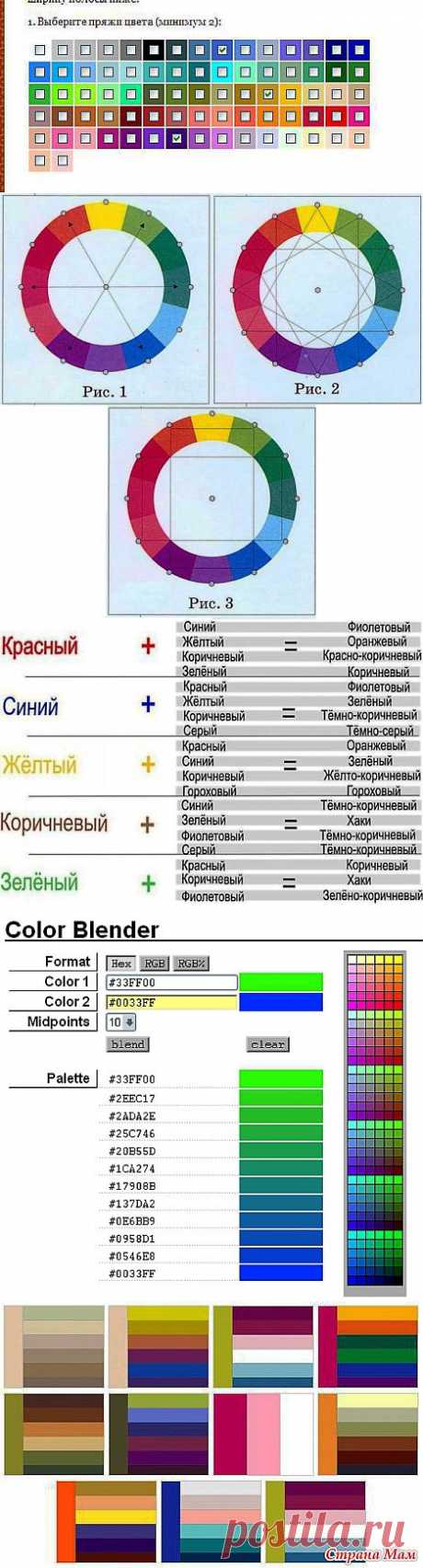 Сочетания цветов. Таблицы сочетания цветов. Подборка.