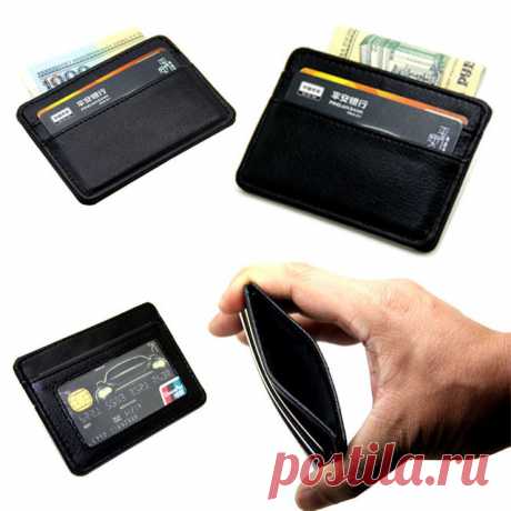 Card Holder slim Bank Credit Card ID Card Holder case bag Wallet Holder money купить на AliExpress
