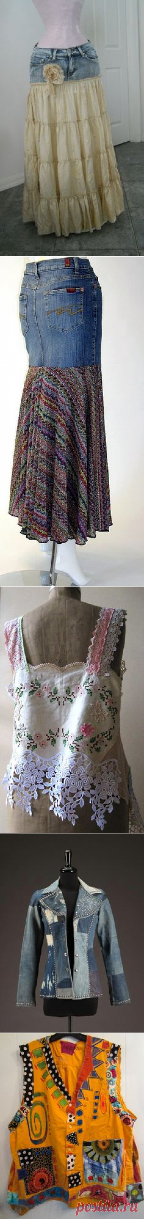 Time traveller-- colorful crazy bohemian denim jacket, textile art jacket with antique lace and hand embroideries