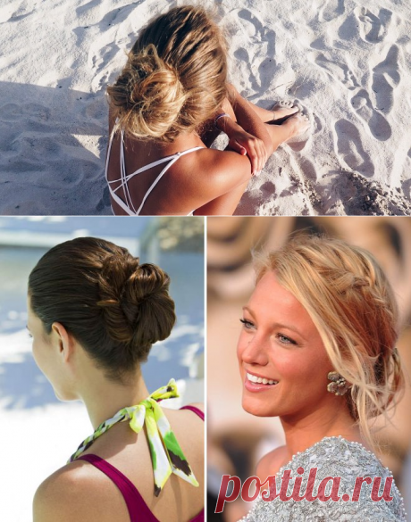 Стильные прически на пляж – красивые, быстрые, пляжные, на короткие, длинные, средние волосы, хвост, мальвинка, с плетением, платком, локоны