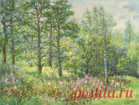 Forest Painting Landscape Nature Original Art Plein Air Artwork Impressionism - Shop ArtDivyaGallery Posters - Pinkoi