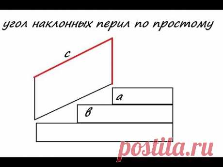 Получение угла наклонных перил только рулеткой. Геометрия по простому. АнтиковкА 9 9