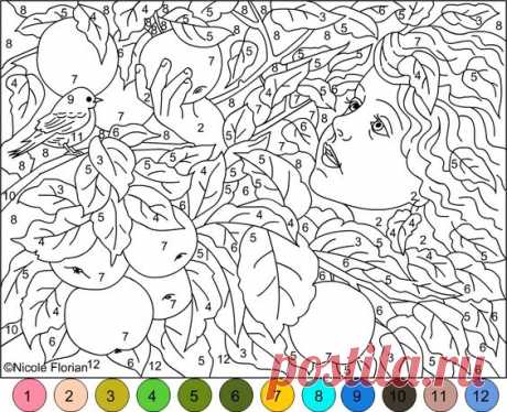 (690) Nicole's Free Coloring Pages: Color by number | insegnare