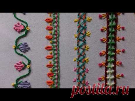 Hand Embroidery Stitches Tutorial For Beginners. Part-3