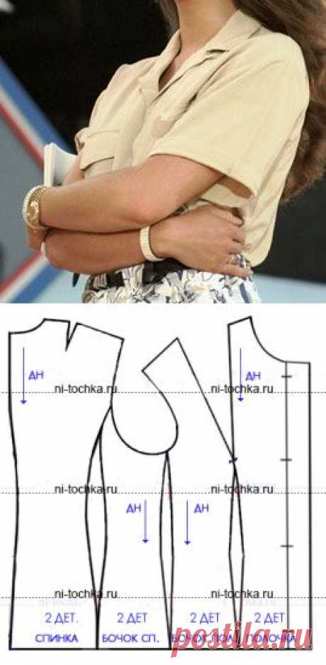 Моделирование блузок. Выкройка блузки - построение.
