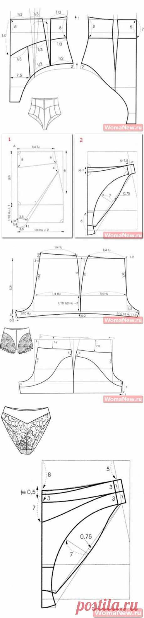 Выкройки женских трусов | WomaNew.ru - уроки кройки и шитья!