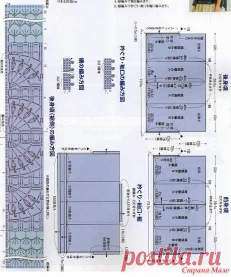 Красивая ажурная кофточка разлетайка крючком. - ВЯЗАНАЯ МОДА+ ДЛЯ НЕМОДЕЛЬНЫХ ДАМ - Страна Мам