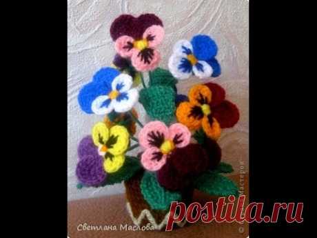 Вязаные цветы. Как настоящие. Crocheted flowers. Very nice.