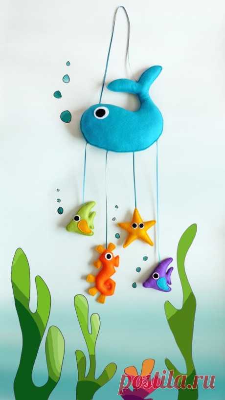 Under the Sea Felt Mobile / Wall Hanging - Babies / Children Room Decor - Plush…