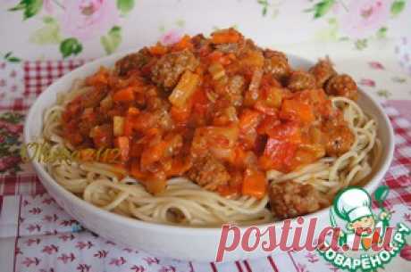 Спагетти с &quot;итальянской&quot; подливой - кулинарный рецепт