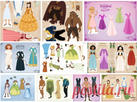 Бумажные куклы - диснеевские принцессы с нарядами и парочка принцев в придачу    https://vk.com/i_d_t?w=wall-31805219_163136