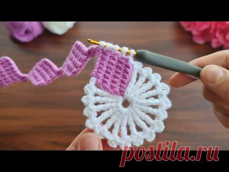 Wow! super idea how to make eye catching crochet hair band 👍 süper fikir göz alıcı tığ işi saç bandı
