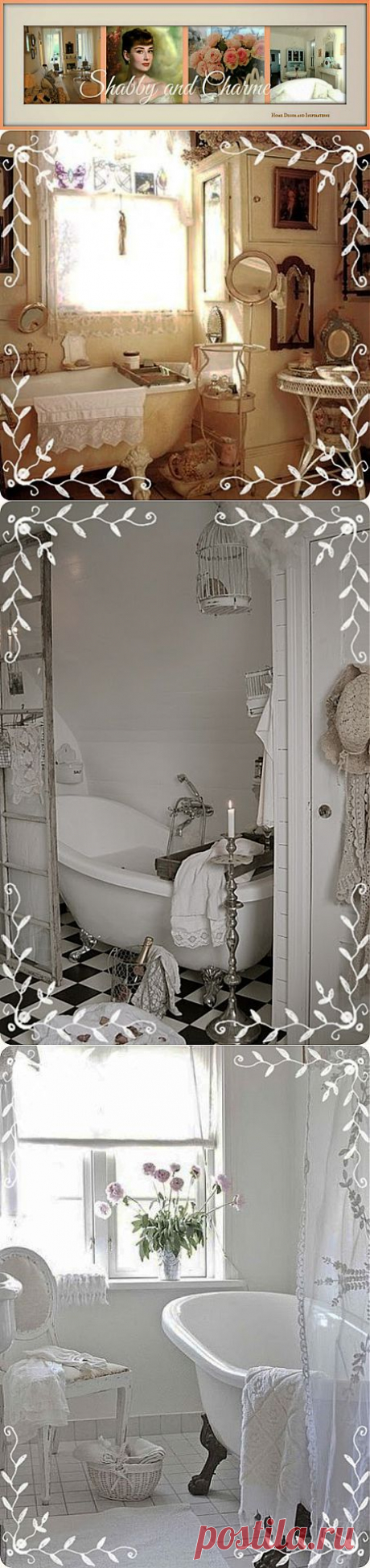 Shabby and Charme: Shabby Chic on Friday - Idee per un bagno very shabby!