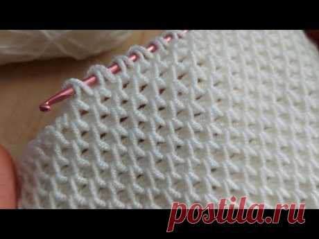 Super Easy Tunisian Knitting - Tunus İşi Çok Kolay Örgü Modeli - YouTube