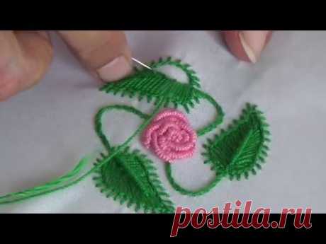 Hand Embroidery:Leaf stitch - YouTube