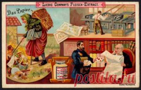 Liebig Tradecard S277 - Paper Liebig's extract of meat &quot;Natural Resources I&quot; German issue, 1890