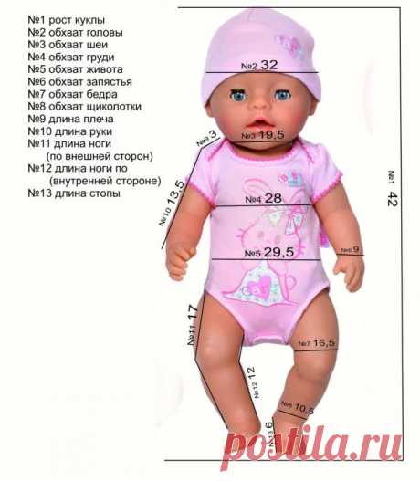 Размеры куклы Baby Born - Ярмарка Мастеров - ручная работа, handmade