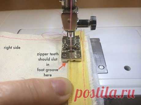 ​Тонкости вшивания потайной молнии