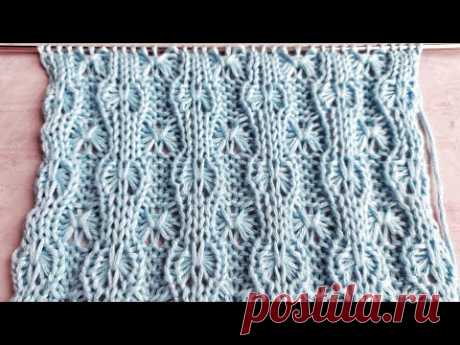 Двухсторонний узор спицами для вязания шапок, свитеров