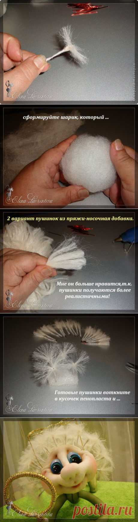 МК по изготовлению пушинок для кукол Одуван,цветка одуванчик и мушки | Страна Мастеров