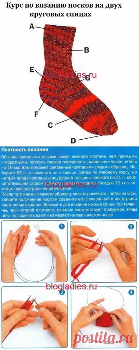 Курс по вязанию носков на двух круговых спицах | Империя Дам