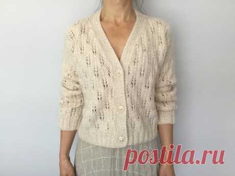 Два новых кардигана. Экспресс- МК по вязанию ажурной кофточки. Pointelle cardigan.