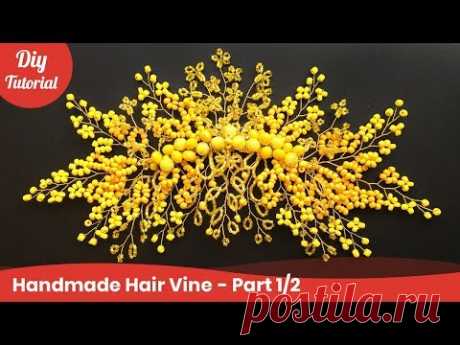 DIY Hair Accessories Craft Ideas. Beaded Hair Vine - Part 1