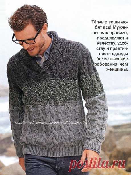 Мужские пуловеры,жакеты, свитера связанные спицами - Поиск в Google