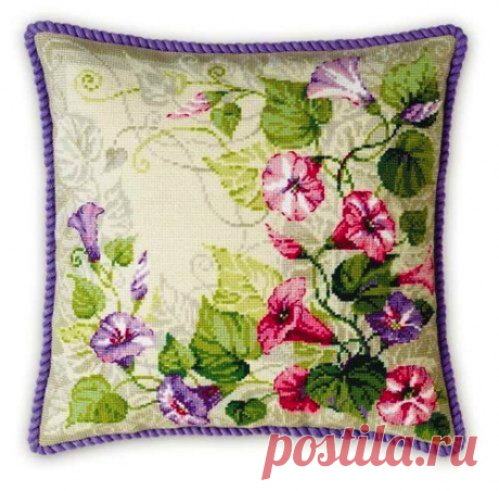 Схема цветов для вышивки подушки. Цветочная вышивка подушки | Домоводство для всей семьи