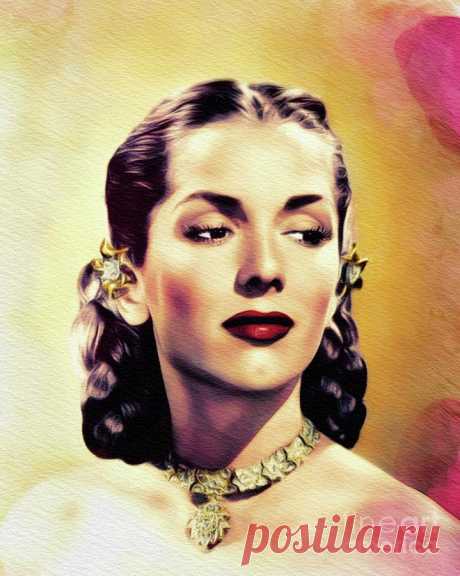 Jinx Falkenburg, Vintage Actress by Esoterica Art Agency Jinx Falkenburg, Vintage Actress Painting by Esoterica Art Agency